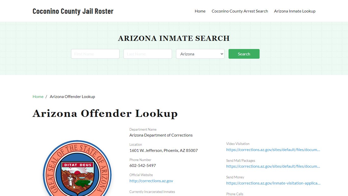 Arizona Inmate Search, Jail Rosters - Coconino County Jail