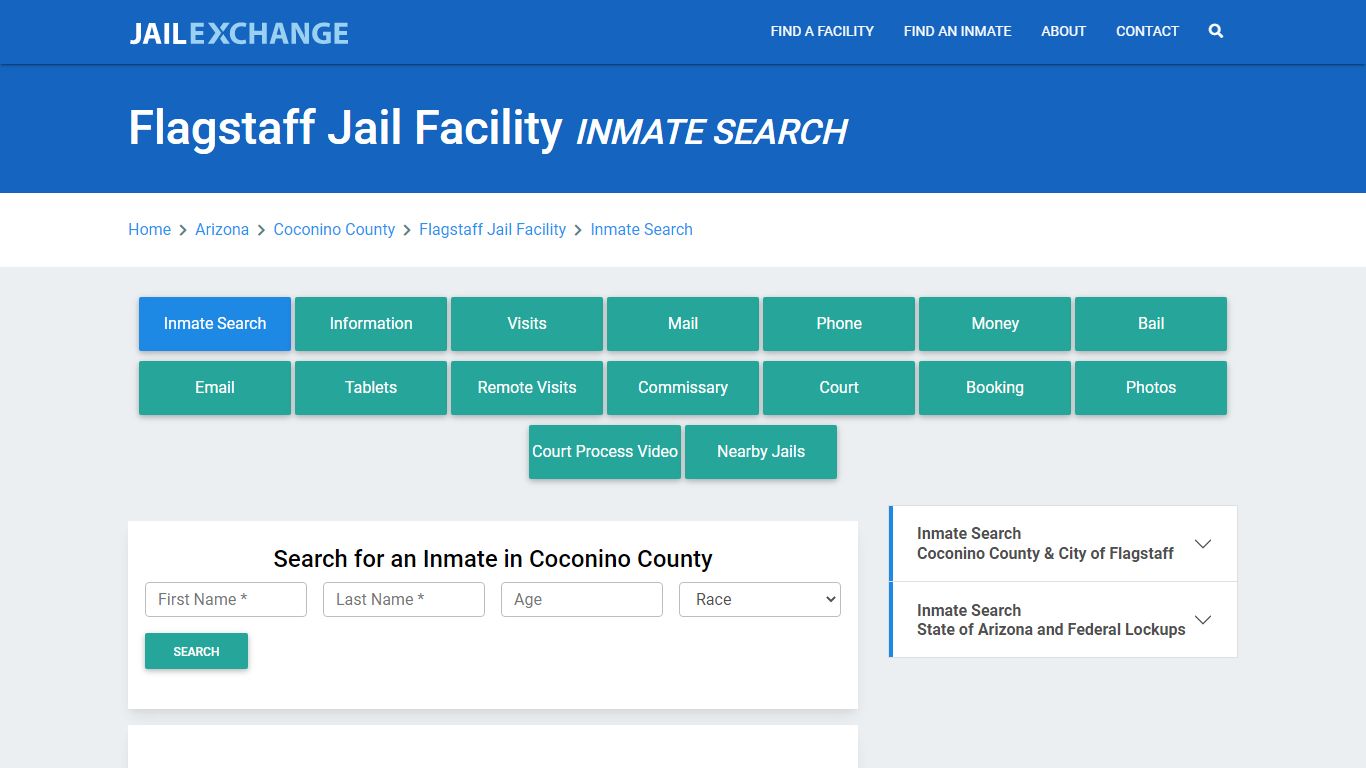 Flagstaff Jail Facility, AZ Inmate Search: Roster & Mugshots